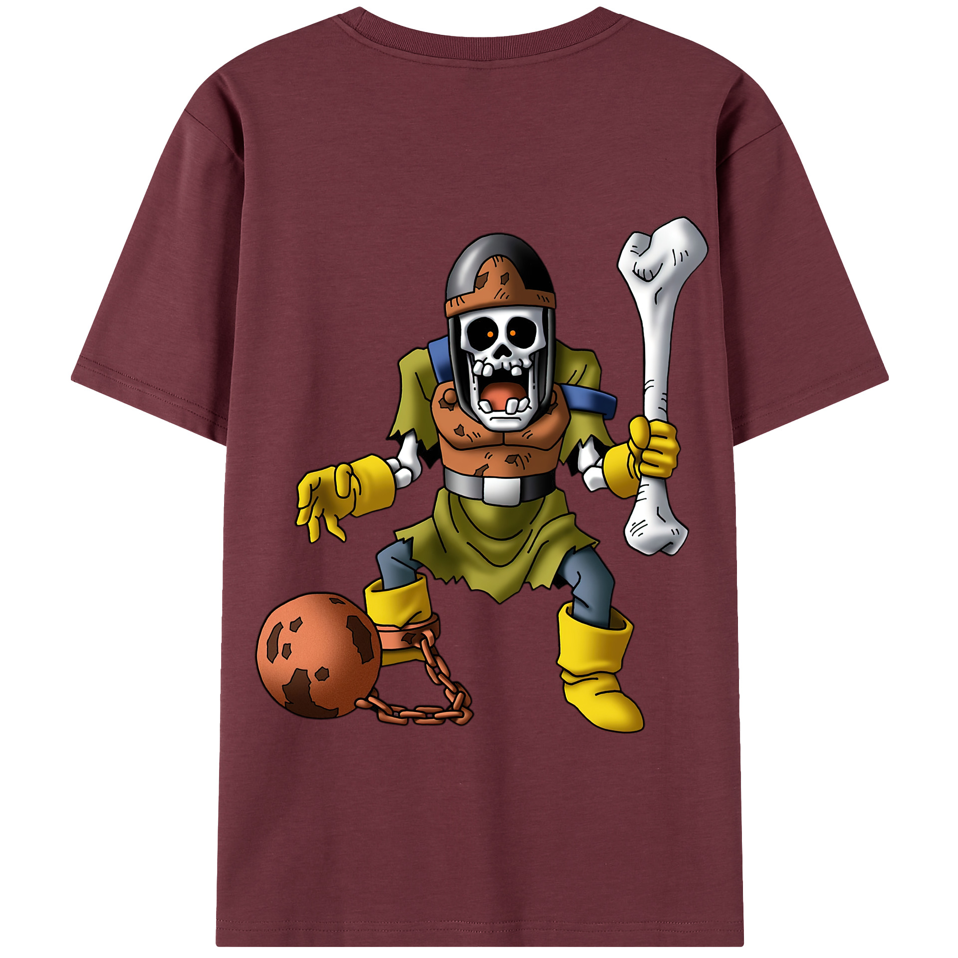 （画像用） ドラゴンクエスト Doragon Kuesuto Dragon Quest 綿100％半袖Tシャツ（背面プリント）